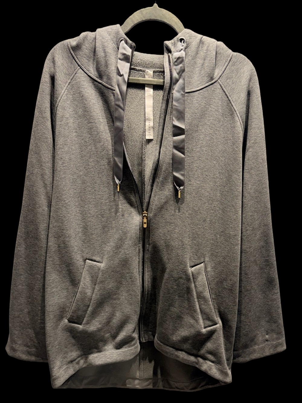 Lululemon In Stride Ruffle Full Zip Hooded Jacket Gray Size 10